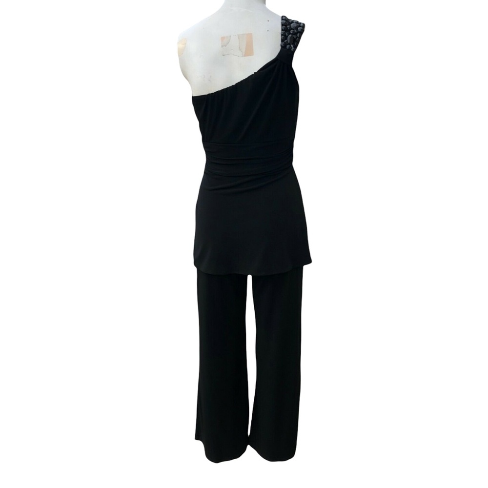 White House Black Market black jeweled jumpsuit 2 - Picture 3 of 10